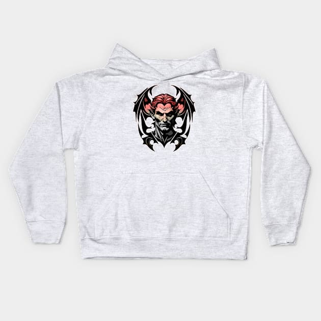 Vampire Vector Design Kids Hoodie by Embrace Masculinity